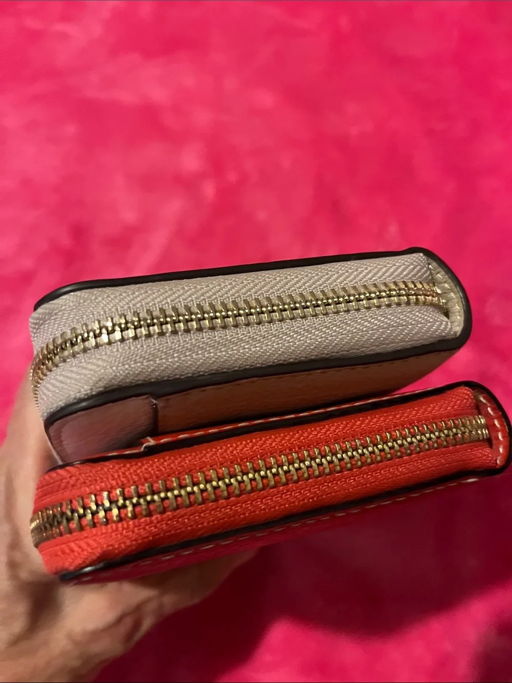 2New Leather Kate Spade Wallets, Red and Beige